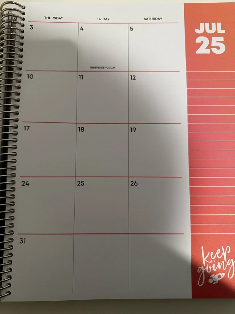 Teach Well Floral Spiral Horizontal Teacher Planner June 25-June 26